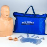 The Practi-Man Advanced with Carry Case Individual is a CPR training manikin designed to provide realistic feedback on compression depth, rate, and recoil.
