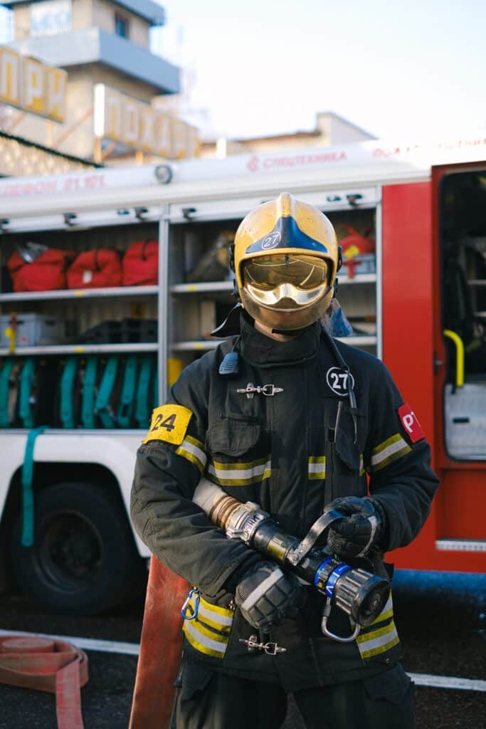 Fire fighter with full PPE