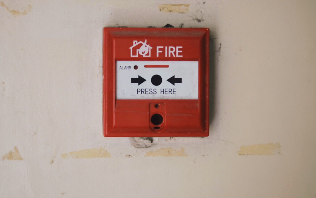 Fire Alarm equipment in case of workplace fire hazards