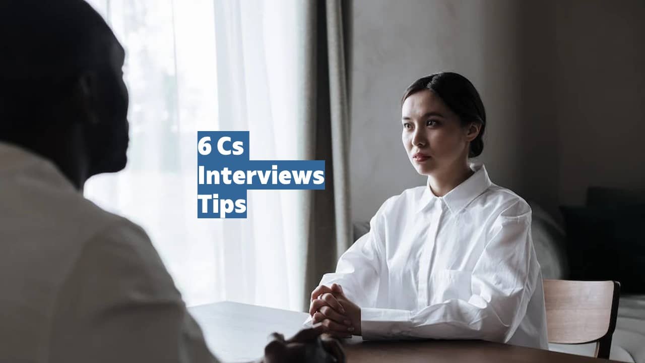 6 Cs interview tips- an interviewer and an interviewee