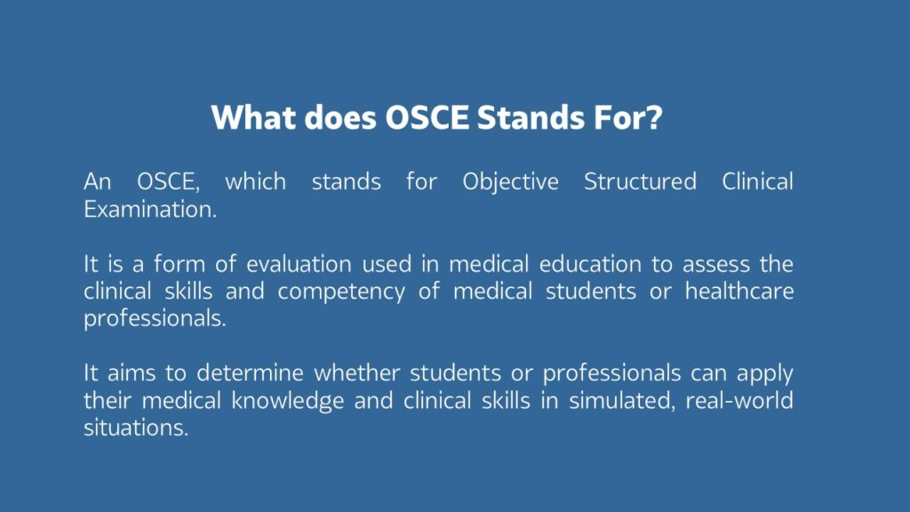 What does OSCE Stands for... the image defines that